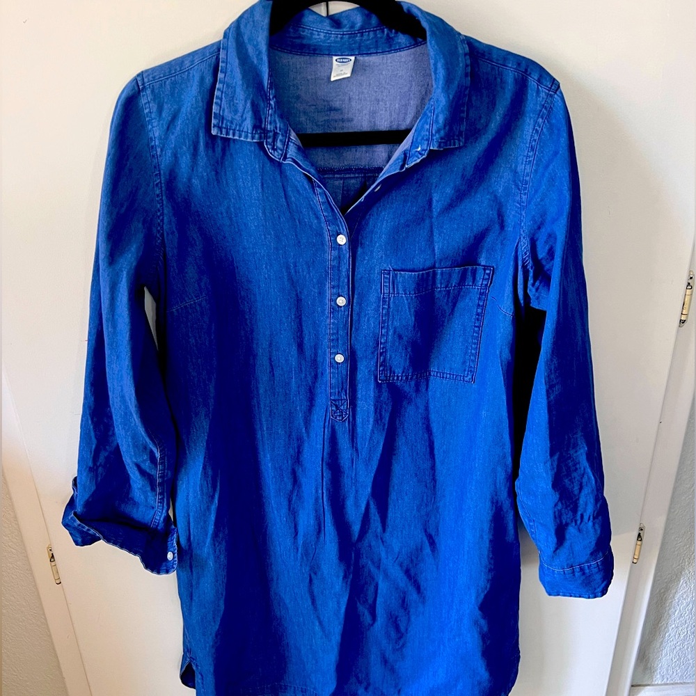 Denim shirt dress